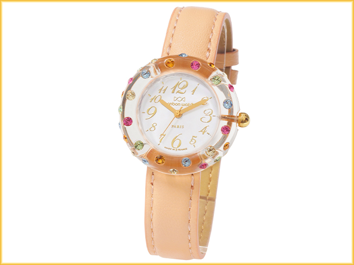 mini rainbow �N���X�^���E�z���C�g�E���C�g�s�[�`�E���^���b�N�E�S�[���h�E�f���G [MRA-CW-LP-MGD]