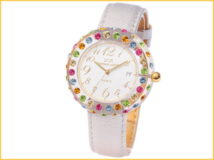 rainbow �N���X�^���E�z���C�g�E�V���o�[�E���^���b�N�E�S�[���h�E�f���G [RA-CW-S-MGD]