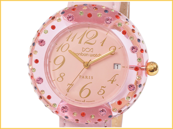 ファッション小物ボンボンウォッチ ピンク - 腕時計